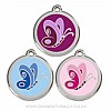 Butterfly Dog ID Tags Group
